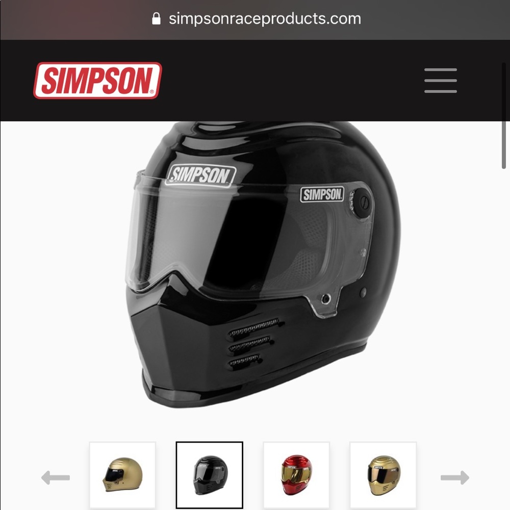 Brand New Outlaw Bandit Simpson Motorcycle Helmet
